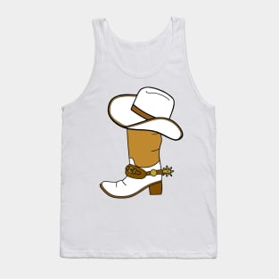 COWBOY Style Cowboy Boots Cowboy Hat Tank Top